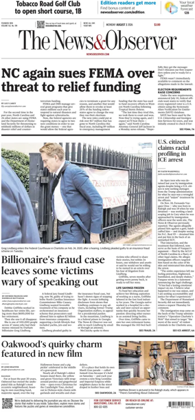 Cover of The News & Observer