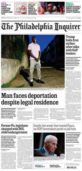 Cover of The Philadelphia Inquirer