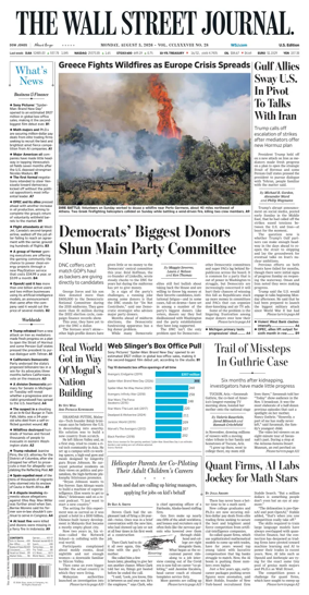 Cover of The Wall Street Journal
