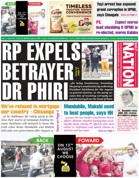 Cover of Daily Nation Newspaper