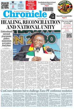 Cover of Chronicle (Zimbabwe)