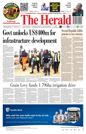 Cover of The Herald (Zimbabwe)