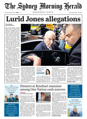 Cover of The Sydney Morning Herald