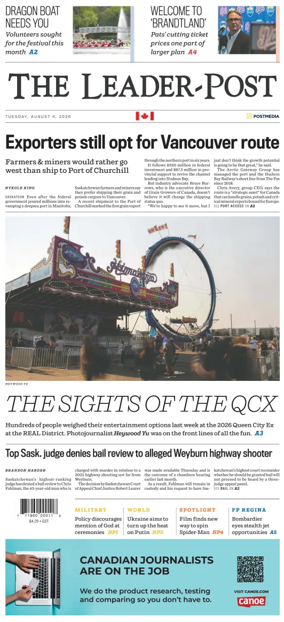 Cover of Regina Leader-Post