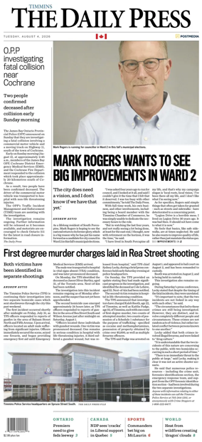 Cover of The Daily Press (Timmins)
