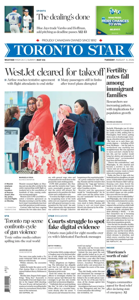 Cover of Toronto Star