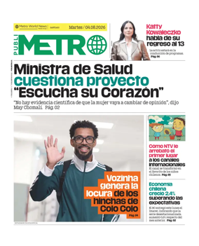 Cover of Publimetro Chile