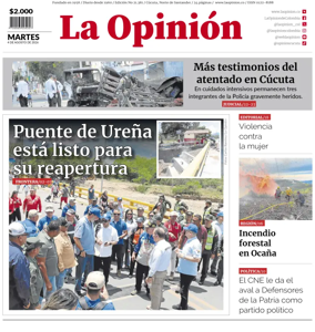 Cover of La Opinion