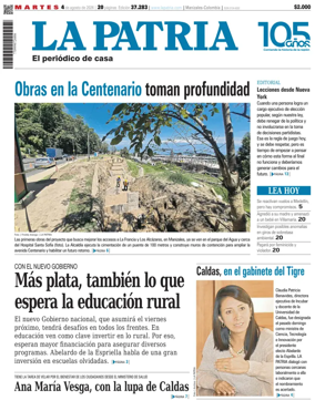 Cover of La Patria (Colombia)