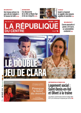 Cover of La Republique du Centre (Orleans - Loiret))
