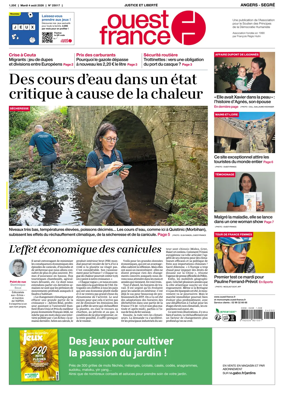 Cover of Ouest France (Angers / Segre)