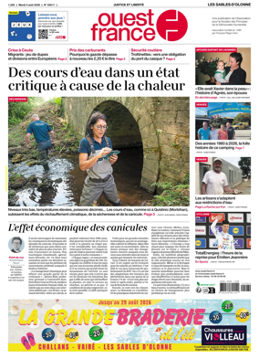 Cover of Ouest France (Les Sables-d'Olonne)