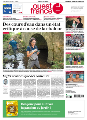 Cover of Ouest-France (Quimper Centre-Finistere)