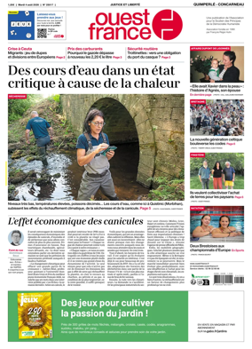 Cover of Ouest-France (Quimperle Concarneau)