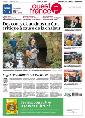 Cover of Ouest France (Saint-Nazaire La Baule Guerande)