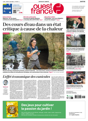Cover of Ouest France (Sarthe)