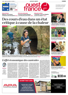 Cover of Ouest France (Vannes)
