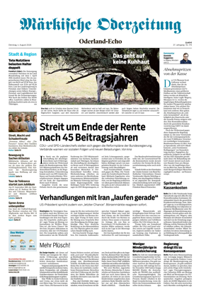 Cover of Markische Oderzeitung Oderland-Echo