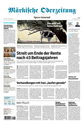 Cover of Markische Oderzeitung Spree-Journal