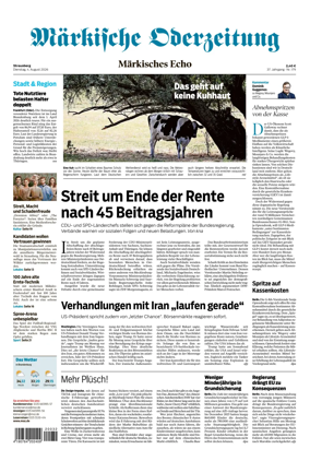 Cover of Markische Oderzeitung Strausberg
