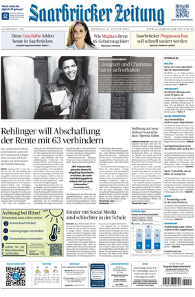Cover of Saarbruecker Zeitung