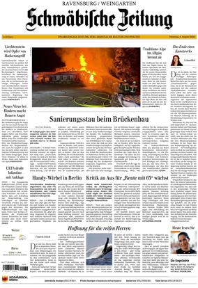 Cover of Schwabische Zeitung (Ravensburg / Weingarten)