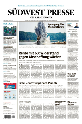 Cover of SUDWEST PRESSE - Neckar-Chronik