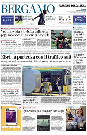 Cover of Corriere della Sera (Bergamo)