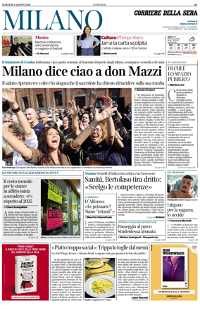 Cover of Corriere della Sera (Milano)