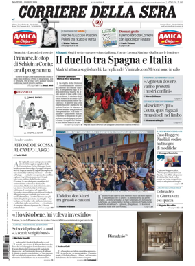 Cover of Corriere della Sera