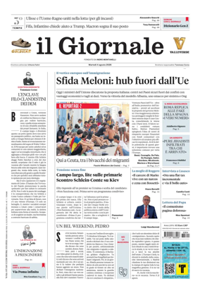 Cover of Il Giornale (Italy)