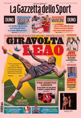 Cover of La Gazzetta dello Sport - Milano