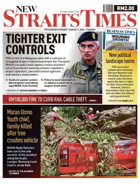 Cover of New Straits Times