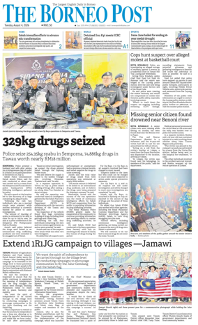 Cover of The Borneo Post (Sabah)