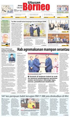 Cover of Utusan Borneo (Sarawak)