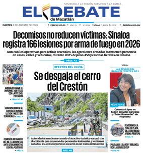 Cover of El Debate de Mazatlan