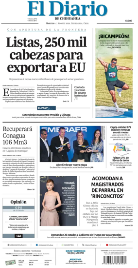 Cover of El Diario de Chihuahua