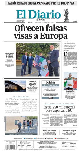 Cover of El Diario de Juarez