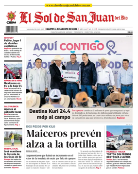 Cover of El Sol de San Juan del Rio