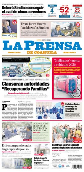Cover of La Prensa de Coahuila