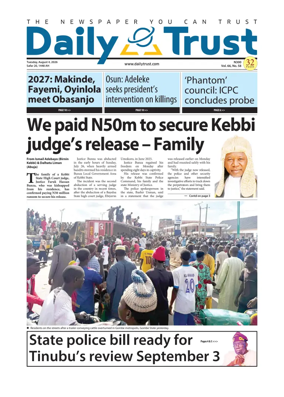 Cover of Daily Trust