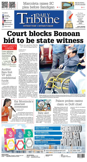 Cover of Daily Tribune (Philippines)