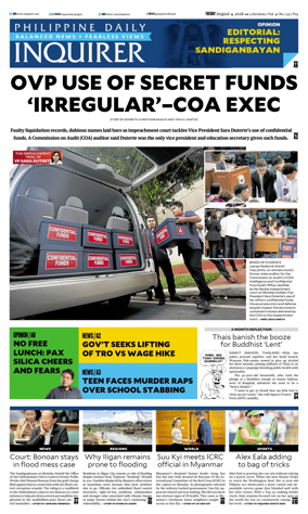 Cover of Philippine Daily Inquirer