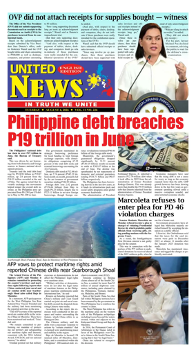 Cover of United News - English Edition