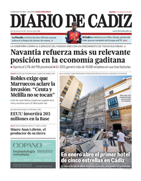 Cover of Diario de Cadiz
