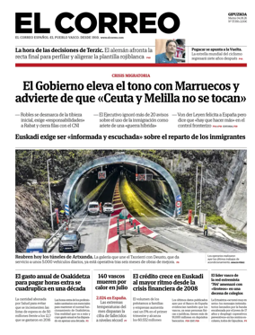 Cover of El Correo (Gipuzkoa)