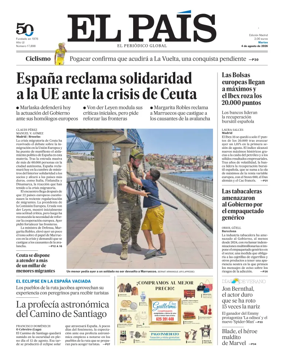 Cover of El Pais Madrid