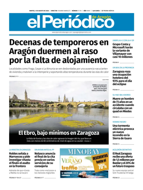 Cover of El Periodico Aragon