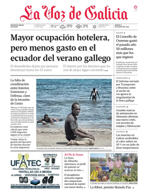 Cover of La Voz de Galicia (Arousa)