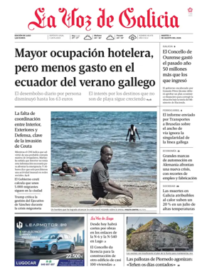Cover of La Voz de Galicia (Lugo)
